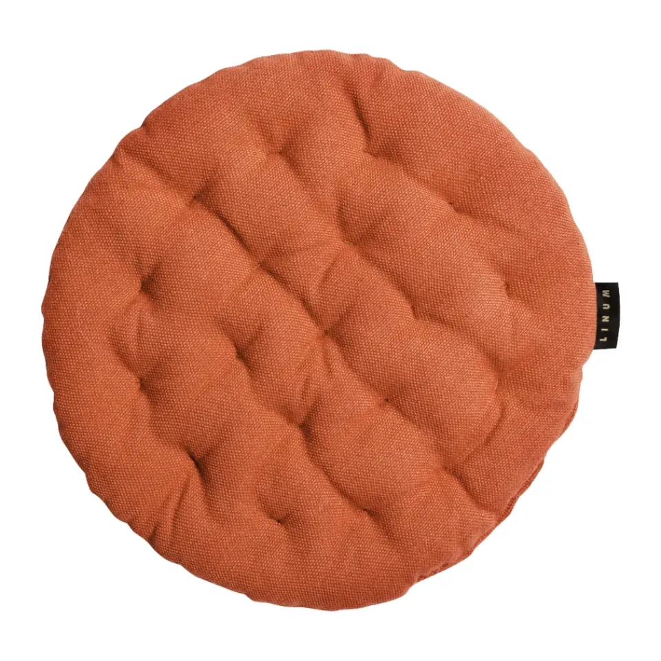Linum Seat Cushions & Pads*Pepper seat cushion Ø37 cm, Rust Orange