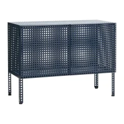 HAY Display & Glass Cabinets*Perforated Cabinet skåp small, Steel Blue