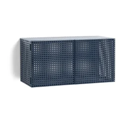 HAY Display & Glass Cabinets*Perforated Cabinet wall cabinet small, Steel Blue