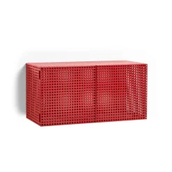 HAY Display & Glass Cabinets*Perforated Cabinet wall cabinet small, Wine Red