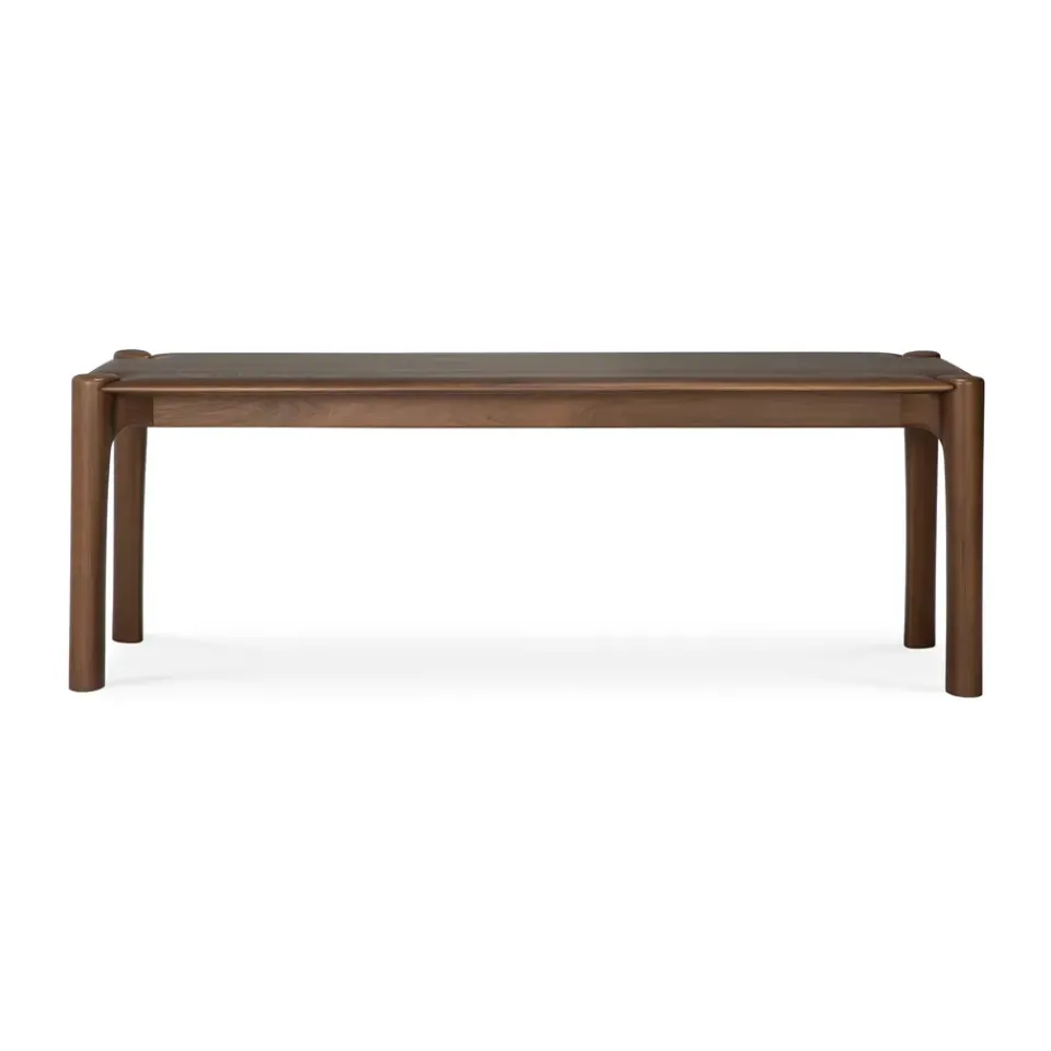 Ethnicraft Benches*PI bench 126x35 cm, Lacquered teak Brown