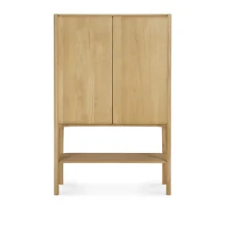 Ethnicraft Display & Glass Cabinets*PI cabinet, Oak – 2 doors, 110 cm Beige