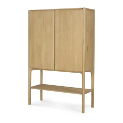 Ethnicraft Display & Glass Cabinets*PI cabinet, Oak – 2 doors, 110 cm Beige