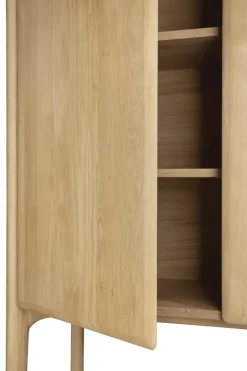Ethnicraft Display & Glass Cabinets*PI cabinet, Oak – 2 doors, 110 cm Beige