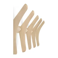 Ethnicraft Clothes Racks, Coat Stands & Hangers*PI coat rack wall-mounted, Lacquered plane tree, 70x21 cm Beige