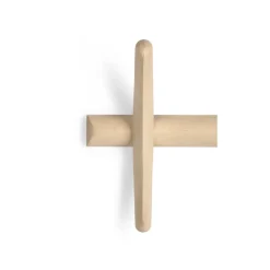 Ethnicraft Clothes Racks, Coat Stands & Hangers*PI coat rack wall-mounted, Lacquered plane tree, 70x21 cm Beige