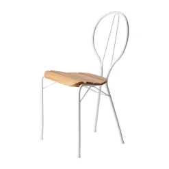 Gärsnäs Balcony Furniture*Pia chair, lacquered steel frame-oiled oak White