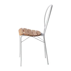 Gärsnäs Balcony Furniture*Pia chair, lacquered steel frame-oiled oak White