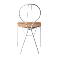 Gärsnäs Balcony Furniture*Pia chair, lacquered steel frame-oiled oak White