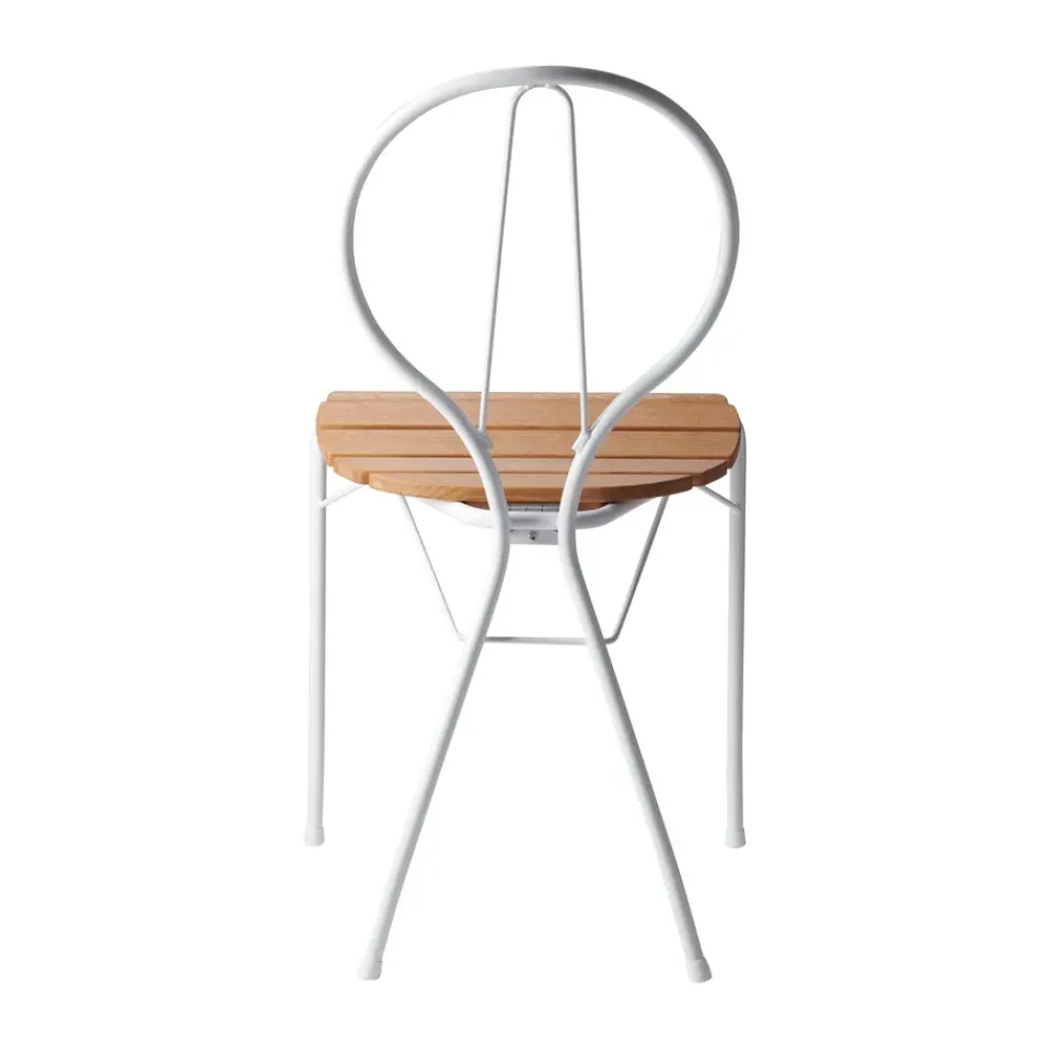 Gärsnäs Balcony Furniture*Pia chair, lacquered steel frame-oiled oak White