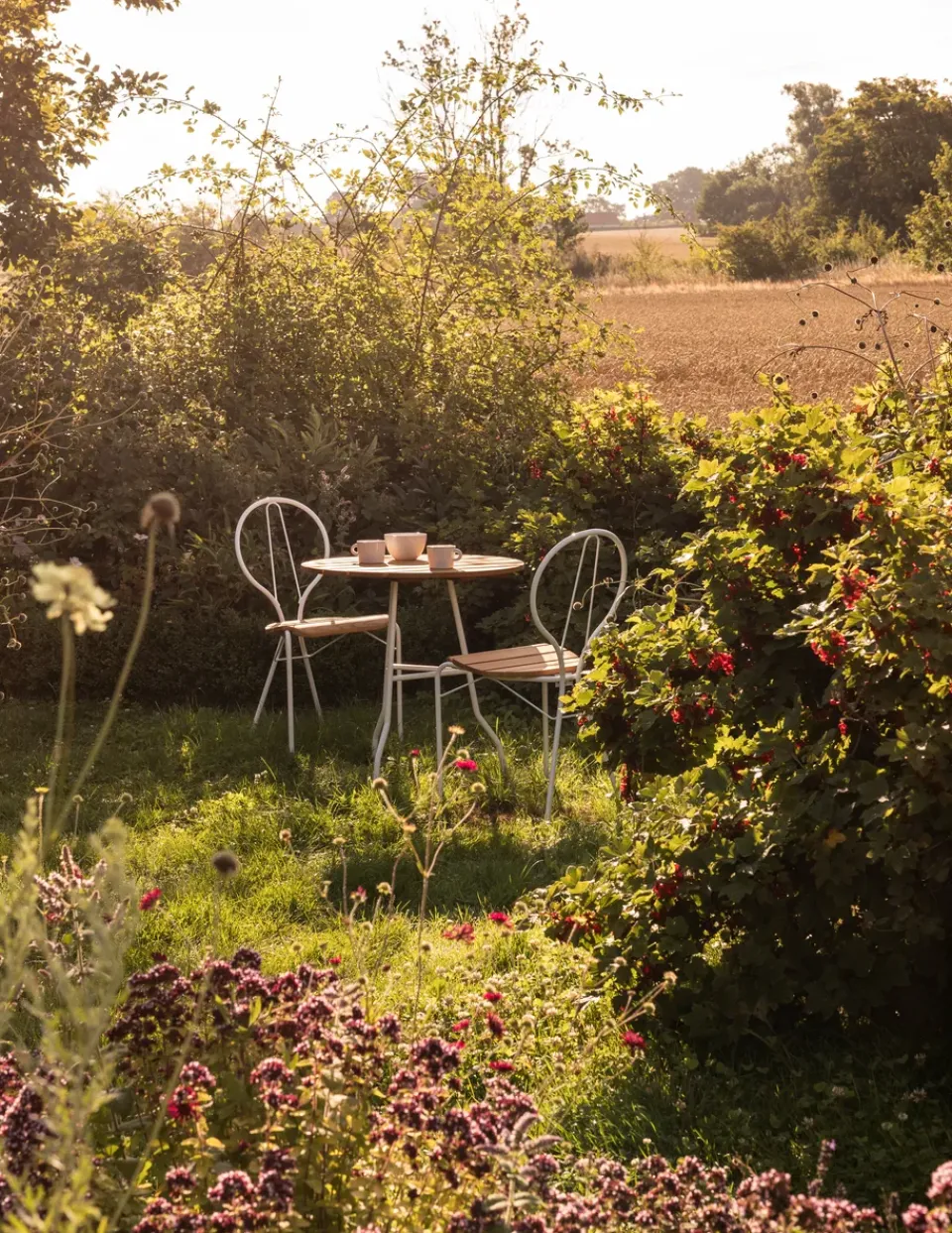 Gärsnäs Balcony Furniture|Table For Outdoor Use*Pia table Ø70 cm, lacquered steel frame-oiled oak White