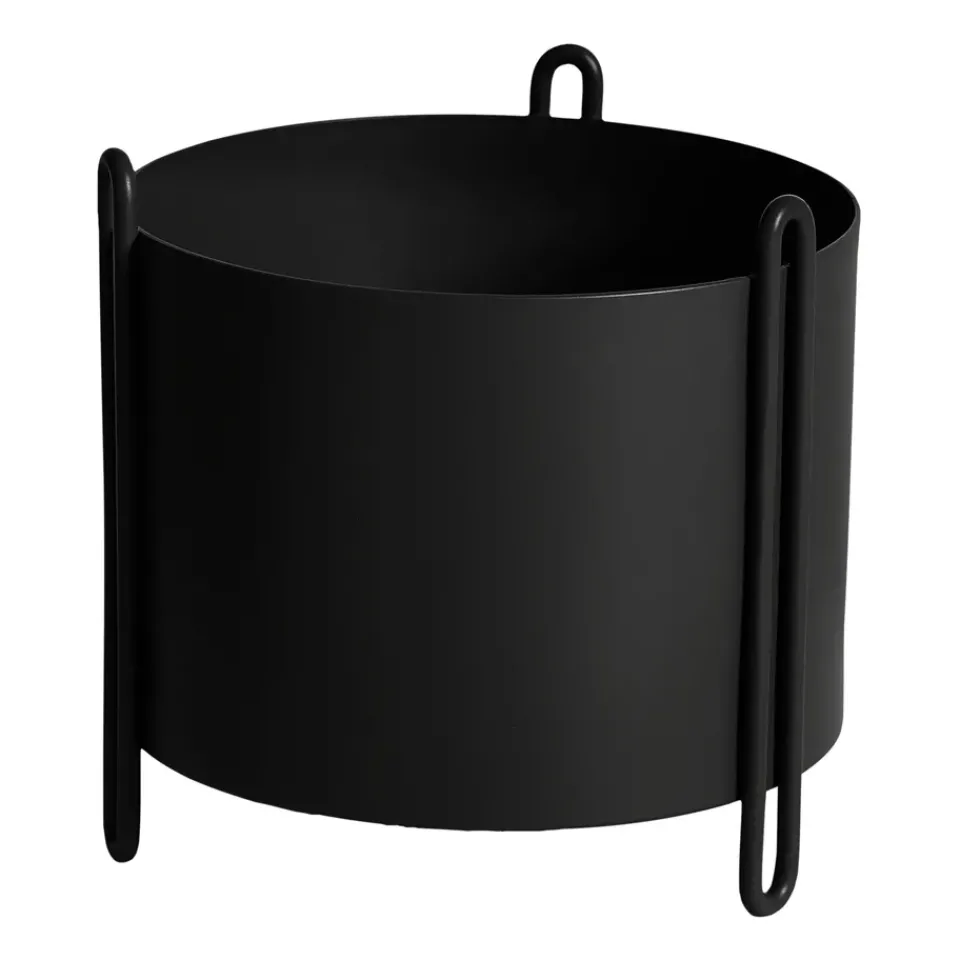 Woud Garden Details & Accessories*Pidestall flower pot small Ø15 cm, Black