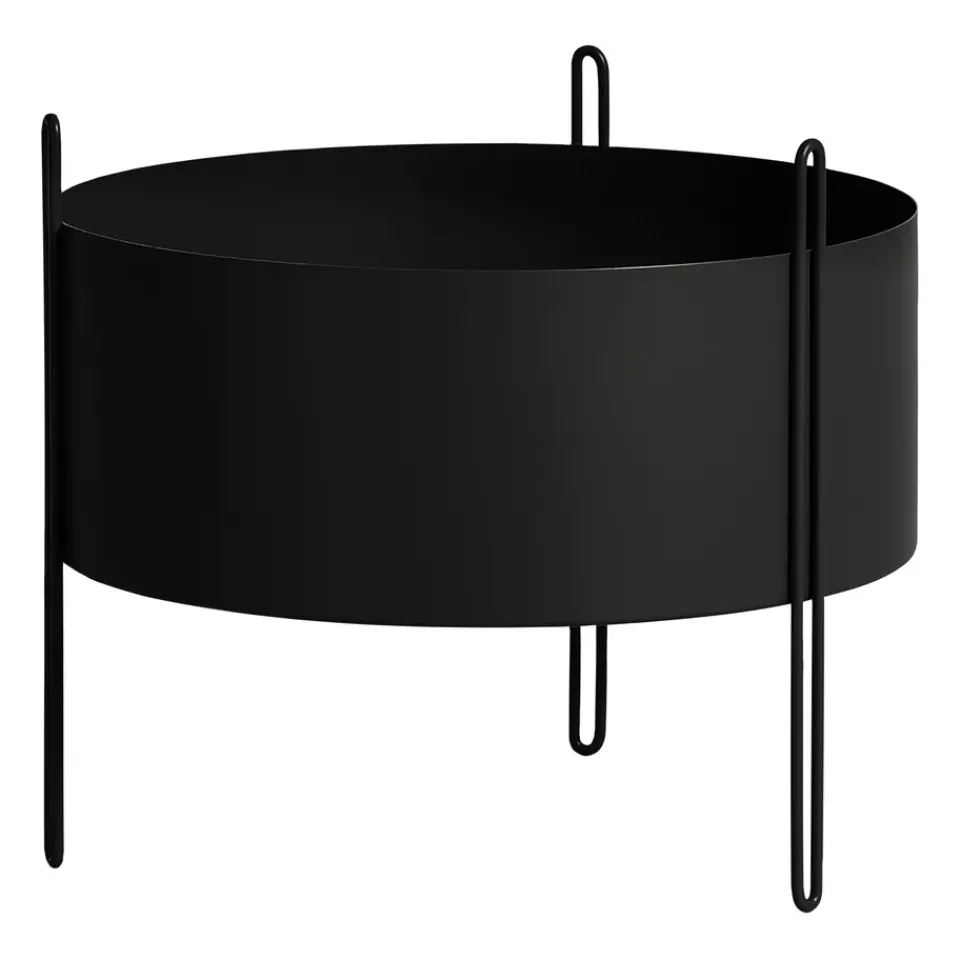 Woud Garden Details & Accessories*Pidestall flowerpot medium Ø40 cm, Black