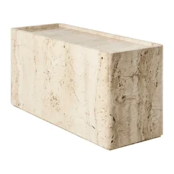GUBI Side Tables*Pietra side table 30x80x40 cm, Neutral travertine White
