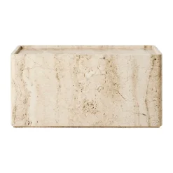 GUBI Side Tables*Pietra side table 30x80x40 cm, Neutral travertine White