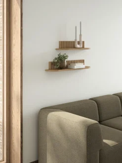 Andersen Furniture Shelves & Shelving Systems*Pillar wall shelf, Oiled Natural Oak, 78x15x12 cm Beige