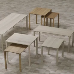 Fredericia Furniture Coffee Tables*Piloti 6720 coffee table, Soaped oak-height 41 cm Beige