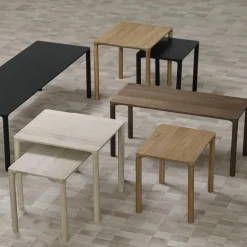 Fredericia Furniture Side Tables*Piloti 6705 side table, Soaped oak-height 41 cm Beige