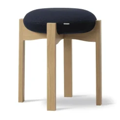 Fredericia Furniture Stools*Pioneer low stool, Vidar 786-lacquered oak Blue