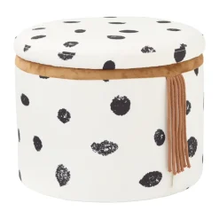 Kid's Concept Children's Chairs|Children's Chairs*Pippi pouf with storage Ø40x30.5 cm, Multi