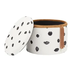 Kid's Concept Children's Chairs|Children's Chairs*Pippi pouf with storage Ø40x30.5 cm, Multi