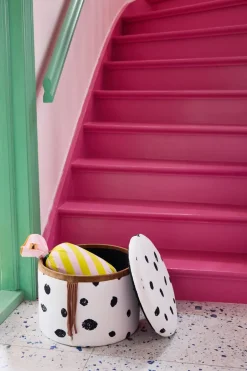 Kid's Concept Children's Chairs|Children's Chairs*Pippi pouf with storage Ø40x30.5 cm, Multi