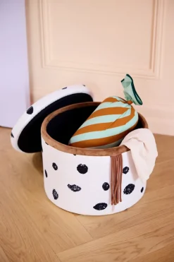 Kid's Concept Children's Chairs|Children's Chairs*Pippi pouf with storage Ø40x30.5 cm, Multi