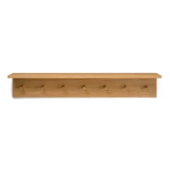 Ferm Living Clothes Hooks & Hangers*Place Rack hooks and shelf oak, Large Brown