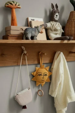 Ferm Living Clothes Hooks & Hangers*Place Rack hooks and shelf oak, Large Brown