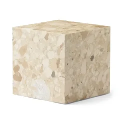 Audo Copenhagen Side Tables*Plinth Cubic pedestal 40x40 cm, Kunis Breccia Beige