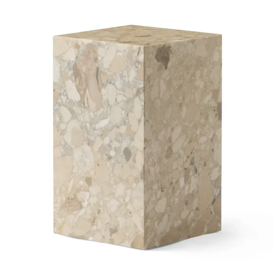 Audo Copenhagen Side Tables*Plinth tall sidetable 30x30x51 cm, Kunis Breccia Beige