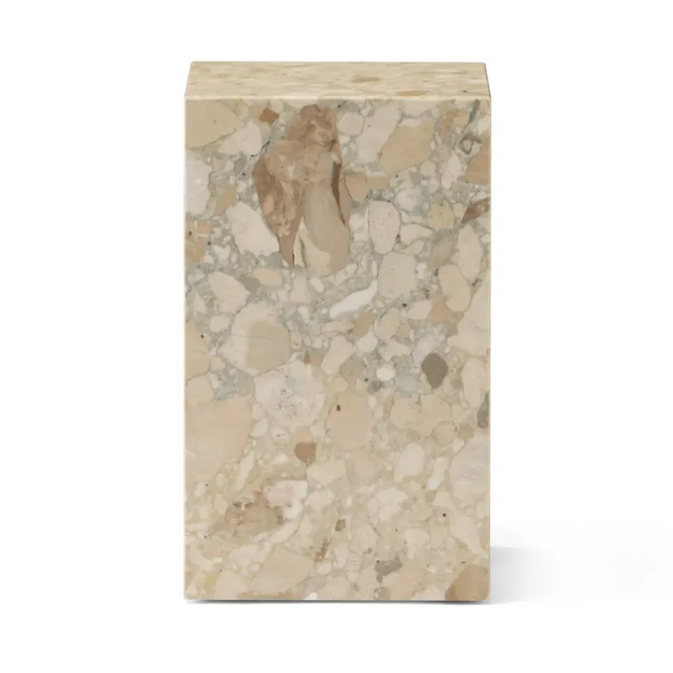 Audo Copenhagen Side Tables*Plinth tall sidetable 30x30x51 cm, Kunis Breccia Beige
