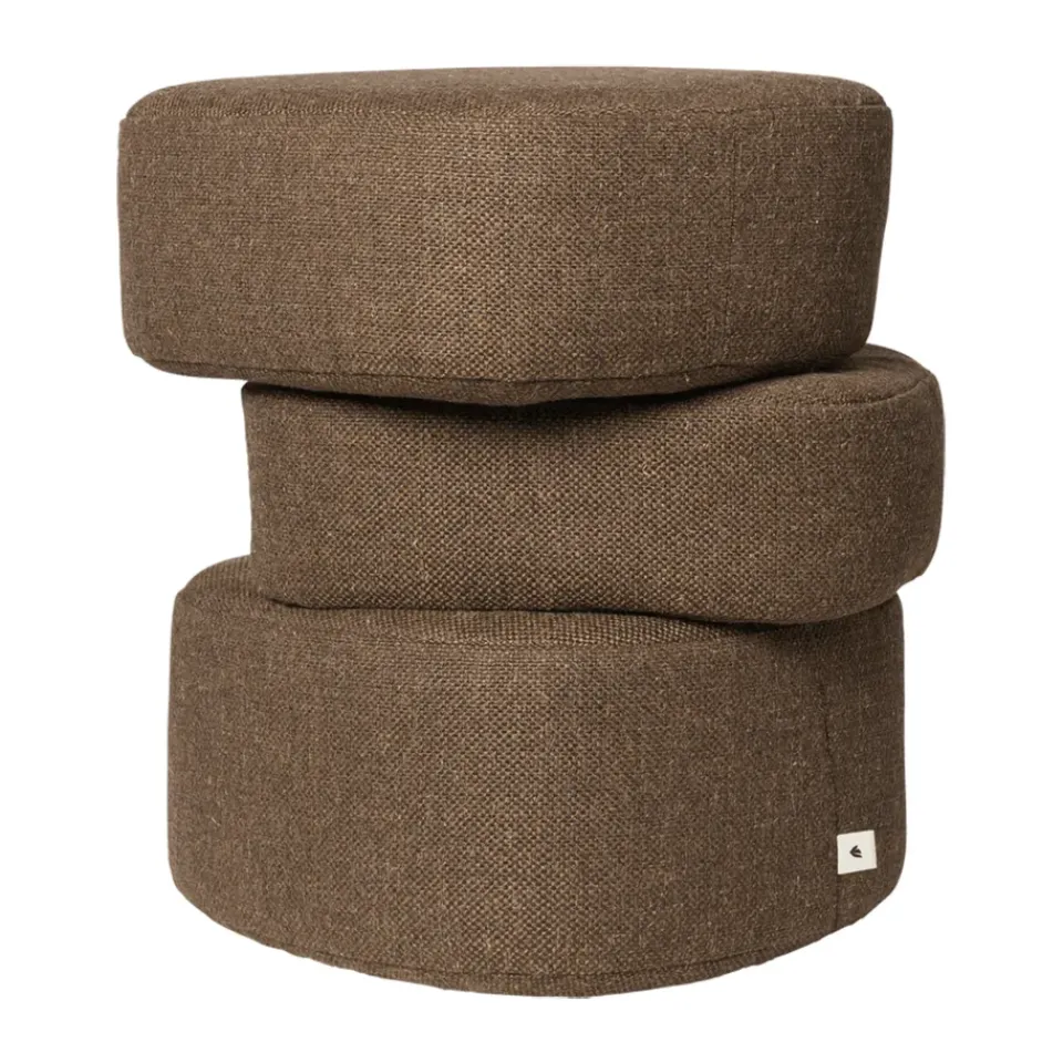 Ferm Living Sitting Poufs*Plyo Staple pouf, Dark Brown