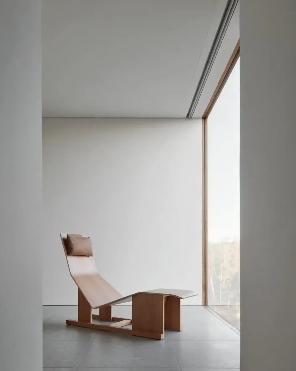 Massproductions Armchairs & Footstools*4PM chaise longue, American cherry Beige