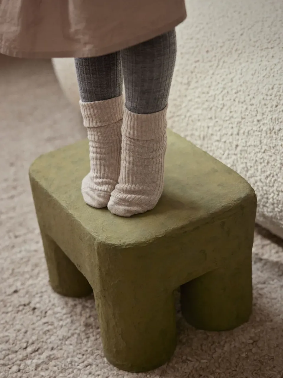 Ferm Living Children's Chairs|Children's Chairs*Podo stool, Khaki Green