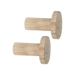 Mette Ditmer Clothes Hooks & Hangers*Point hook long 2 pack, Oak Beige