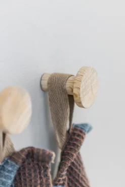 Mette Ditmer Clothes Hooks & Hangers*Point hook long 2 pack, Oak Beige