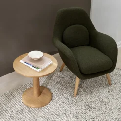 Fredericia Furniture Side Tables*Pon side table, Smoked oak oil, Ø35 cm Beige