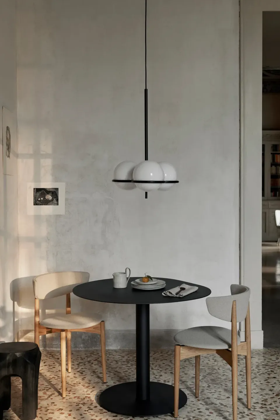 Ferm Living Table For Outdoor Use*Pond dining table Ø88x72 cm, Black