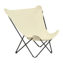 Lafuma Outdoor Lounge Furniture*Popup XL Seville sun lounger, Ecru/ White