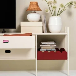 TÔNN furniture Shelves & Shelving Systems*Portal side unit 67 cm, Off- White