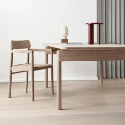 Fredericia Furniture Dining Tables*Post 6438 dining table, Soaped oak, 100x225 cm Beige