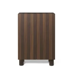 Ferm Living Display & Glass Cabinets*Post cabinet, Oak smoked. with doorar Beige