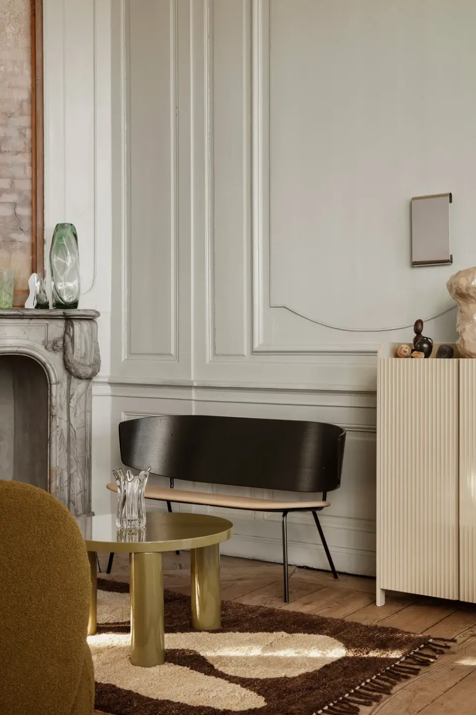 Ferm Living Coffee Tables*Post coffee table small 65 cm, Olive Green