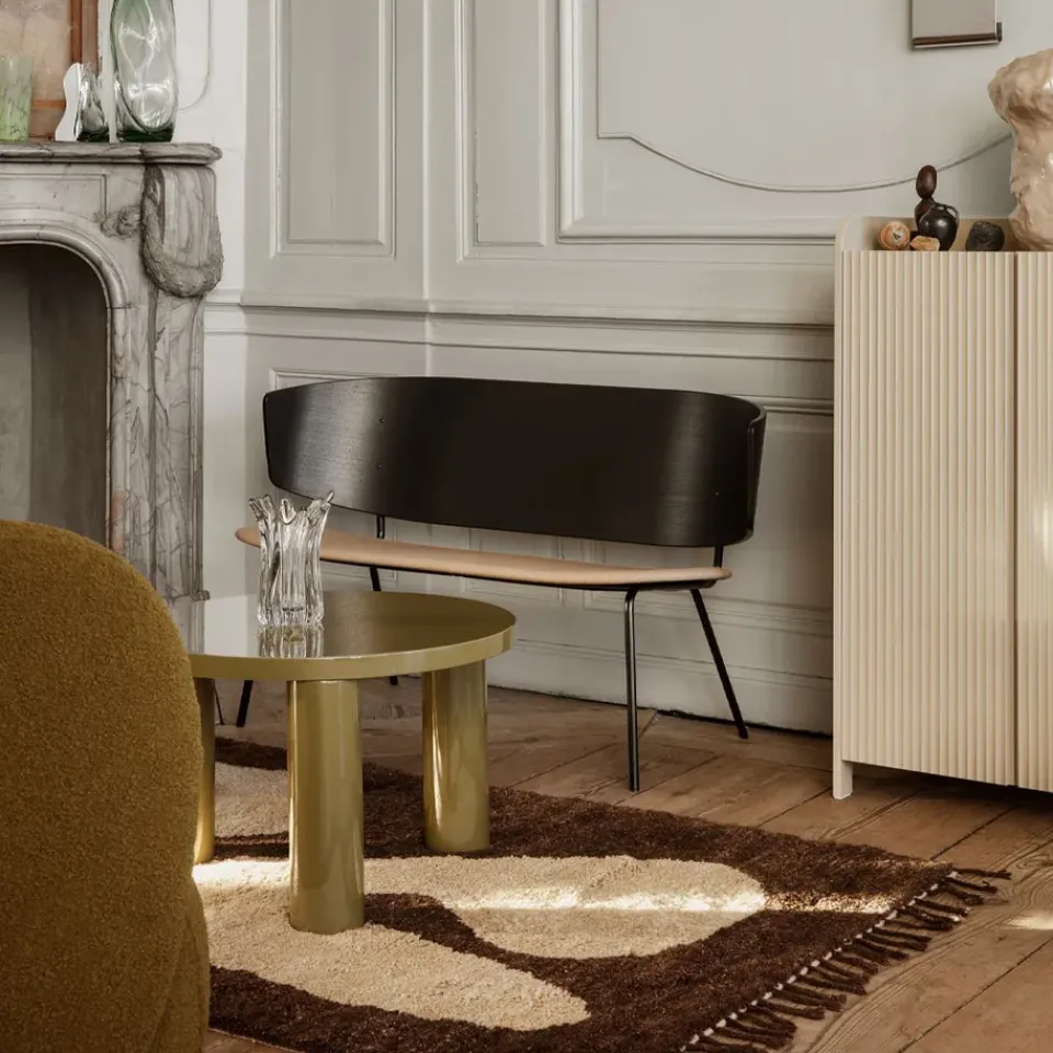 Ferm Living Coffee Tables*Post Coffee table, Smoked oak, small, lines Beige