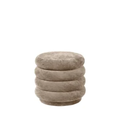 Ferm Living Sitting Poufs*Pouf Round pouf, Fabric faded velvet 26 Beige
