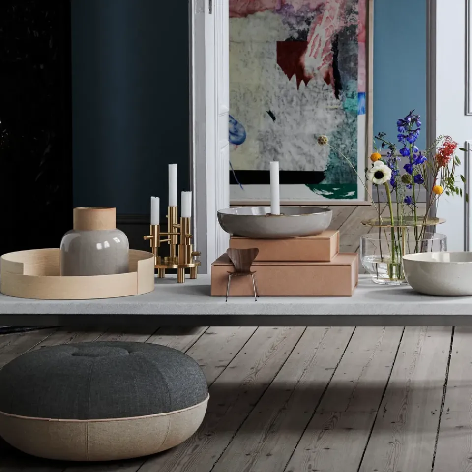 Fritz Hansen Sitting Poufs*Pouf sit pouf small, Slate Grey
