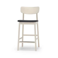 Stolab Bar Stools*Prima Vista bar stool, Fabric blues 9833 . white oiled birch stand Black