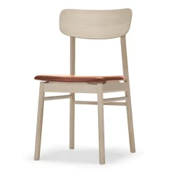 Stolab Chairs*Prima Vista chair, Elmotique leather 43807 cognac-birch light matte finish Brown
