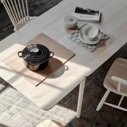 Stolab Dining Tables*Prima Vista dining table, Birch light matt lacquer-180cm-1 insert Beige